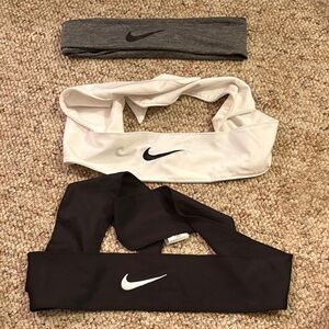 Nike Headband Trio - Black, White, Gray